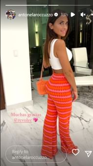 Lionel Messi's wife Antonela Roccuzzo's Instagram story